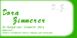 dora zimmerer business card