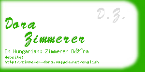 dora zimmerer business card